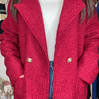 Casaco Teddy Bordeaux