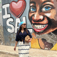 Camisa de apertar com nó Azul marinho