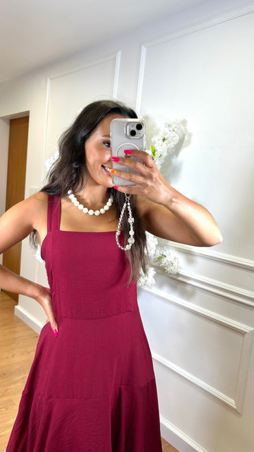 Vestido Riscas Horizontais em Bordo