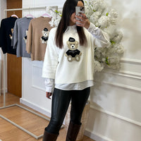 Camisola malha Urso Branco