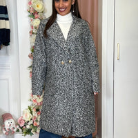 Casaco Teddy Cinza Mesclado