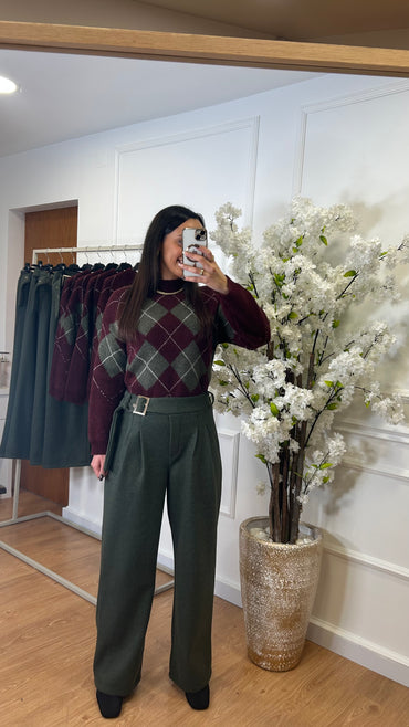 Calça de Fazenda Verde tropa com cinto