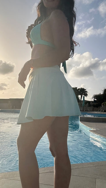 Saia calção Lycra Turquesa