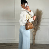 Calça de Ganga Wide Leg REDIAL azul bebé