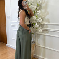 Pantalona com elastico Verde Tropa