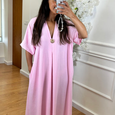 Tunica Oversize Rosa Claro