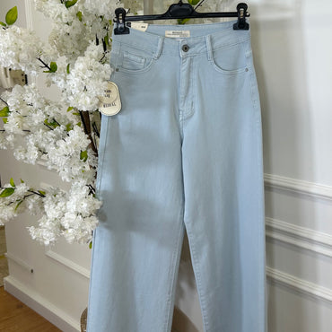 Calça de Ganga Wide Leg REDIAL Azul Bébé