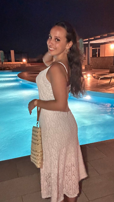 Vestido de Renda comprido Branco