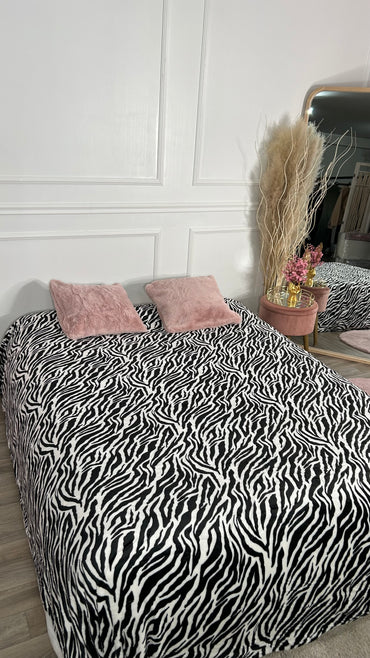 Manta com padrão zebra