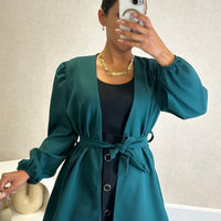 Blusa/Blazer Acetinado Verde Esmeralda