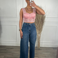 Bralette Rendada Rosa