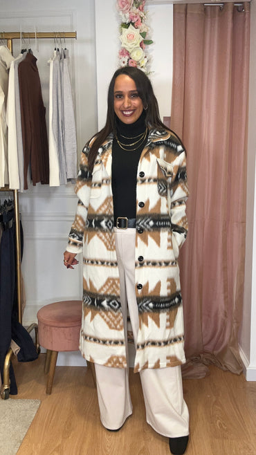 Casaco de Pelinho com Padrão