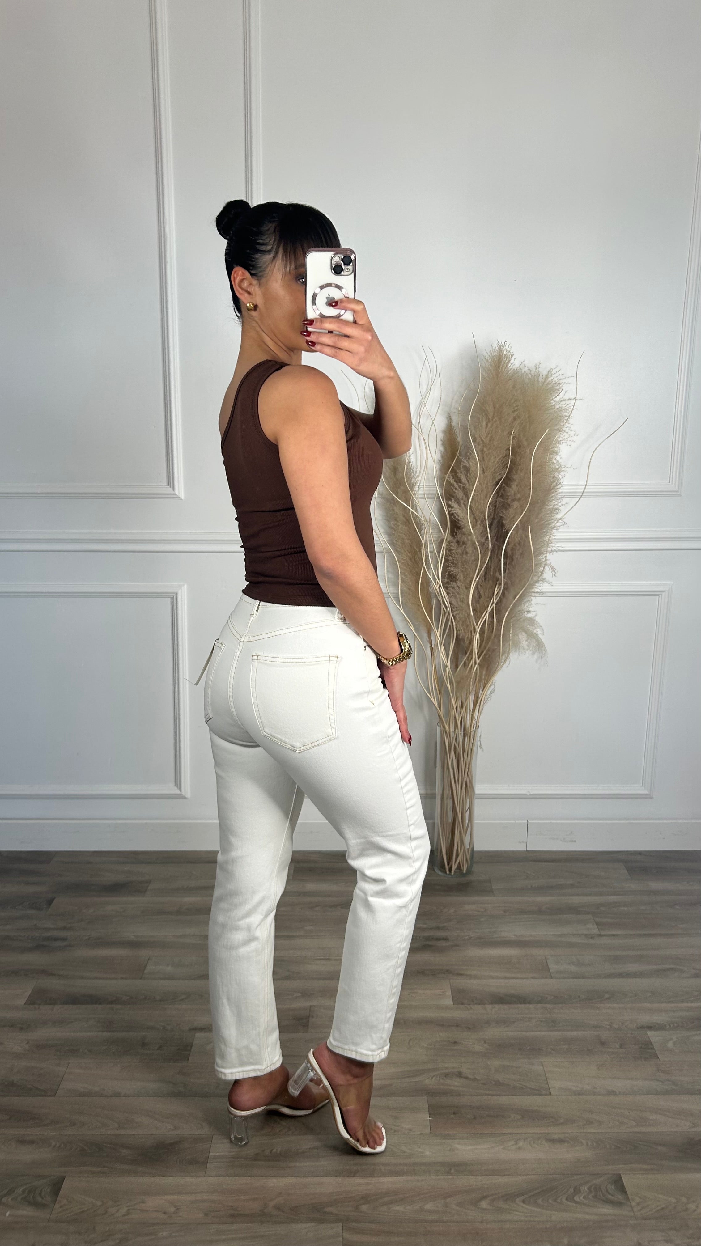 Calça Redial Mom Jeans Branca