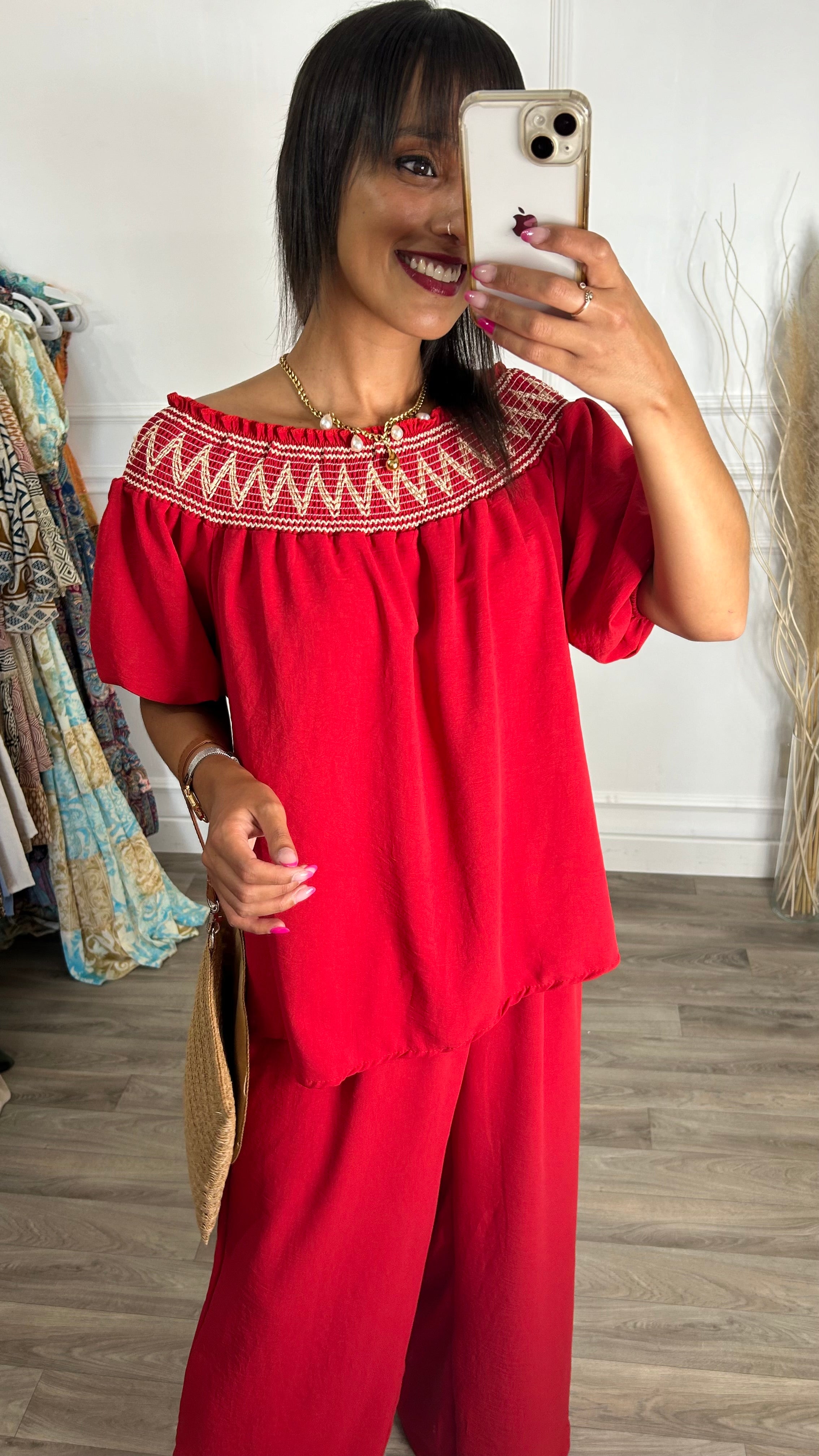 Conjunto Camisola + Pantalona Vermelho