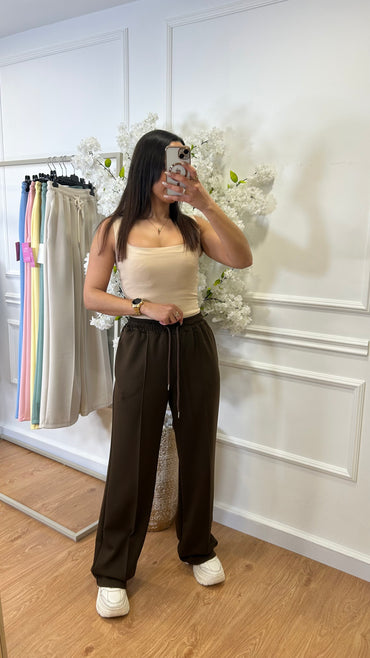 Calça de Fato de Treino Castanho