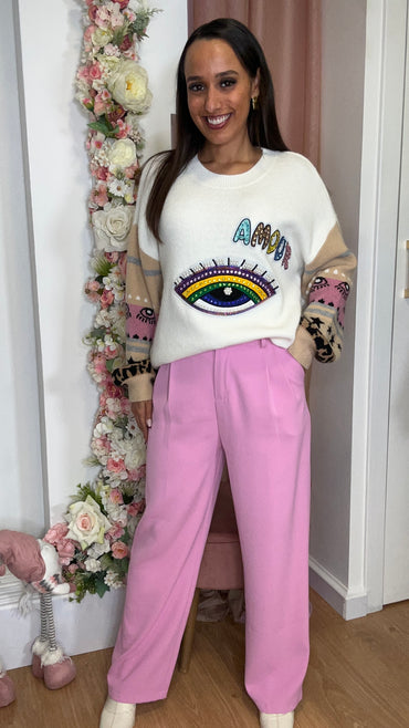 Camisola malha com Olho Turco