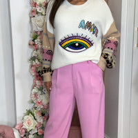 Camisola malha com Olho Turco