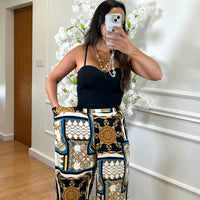 Pantalona Malha Fria com Padrao