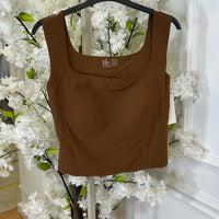 Top Modelador copas Almofadadas Castanho