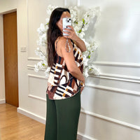 Pantalona Plissada Verde Tropa