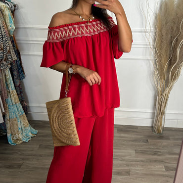 Conjunto Camisola + Pantalona Vermelho