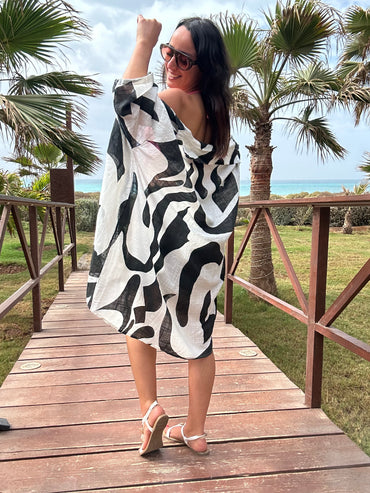 Camiseiro Preto com padrão de algodao