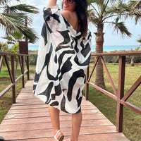 Camiseiro Preto com padrão de algodao