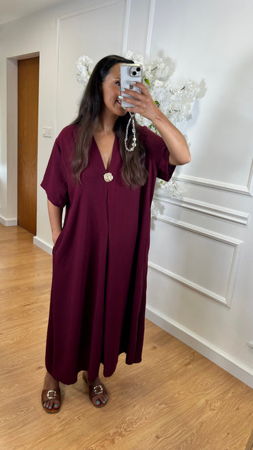 Tunica Oversize Bordo