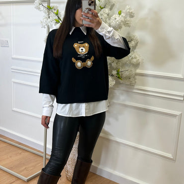 Camisola malha Urso Preto