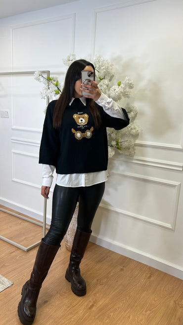 Camisola malha Urso Preto