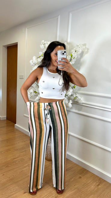 Pantalona Riscas Tons de Verde