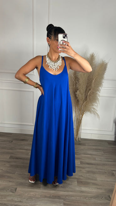 Vestido oversize de alças Azulao