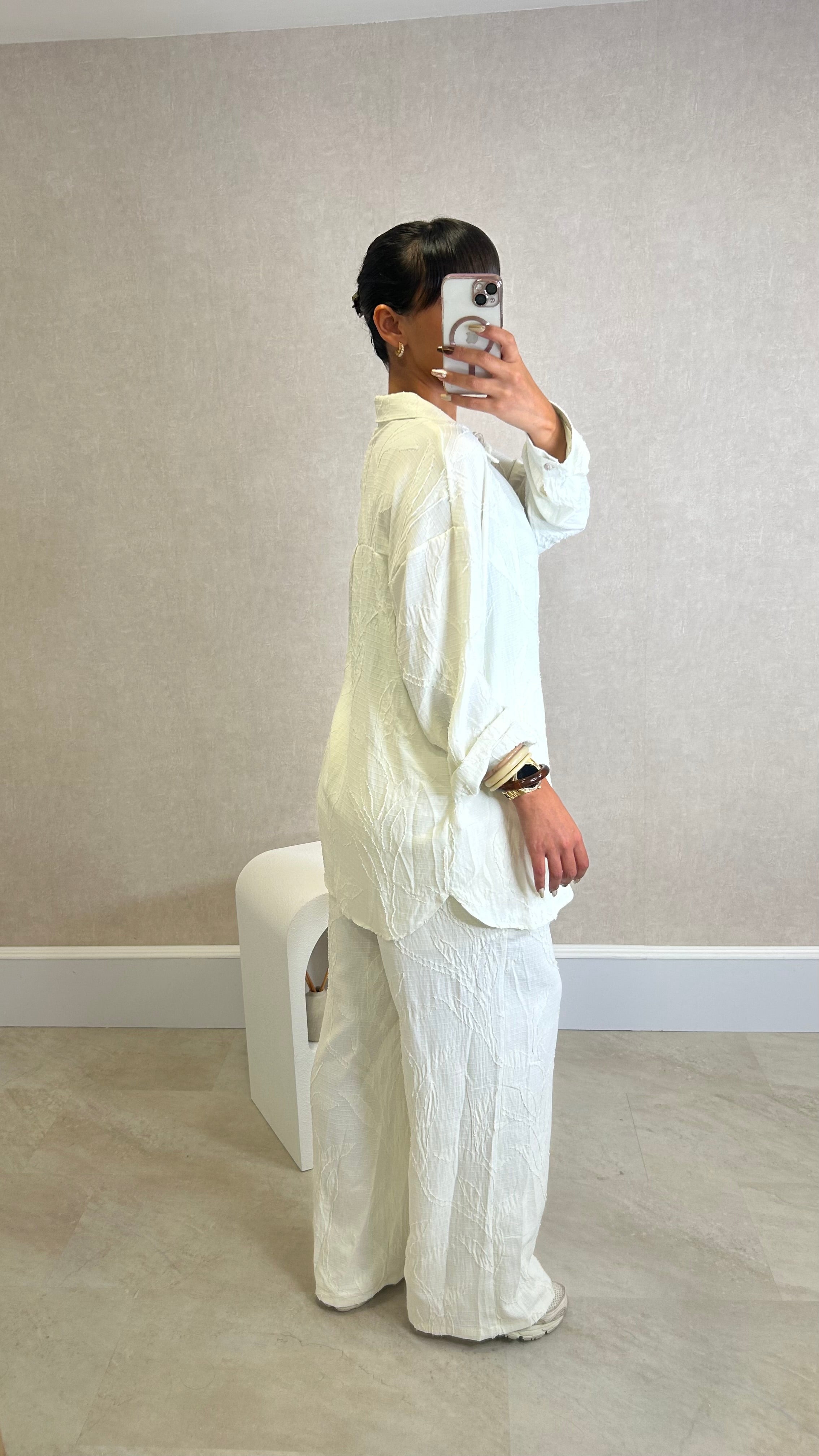 Conjunto Camisa + Pantalona com bordado