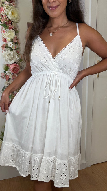 Vestido curto de alças
