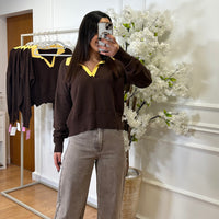 Polo Viral com gola Amarela