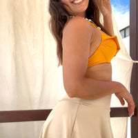 Saia calção Lycra Bege