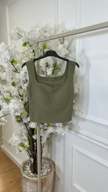 Top Modelador copas Almofadadas Verde Seco