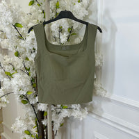 Top Modelador copas Almofadadas Verde Seco