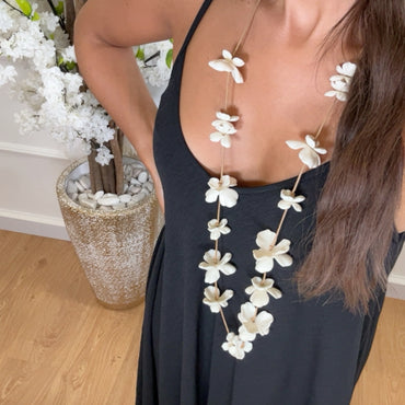Vestido oversize de alças Preto