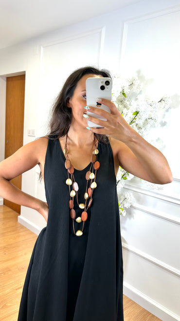 Vestido Midi com alça larga Preto