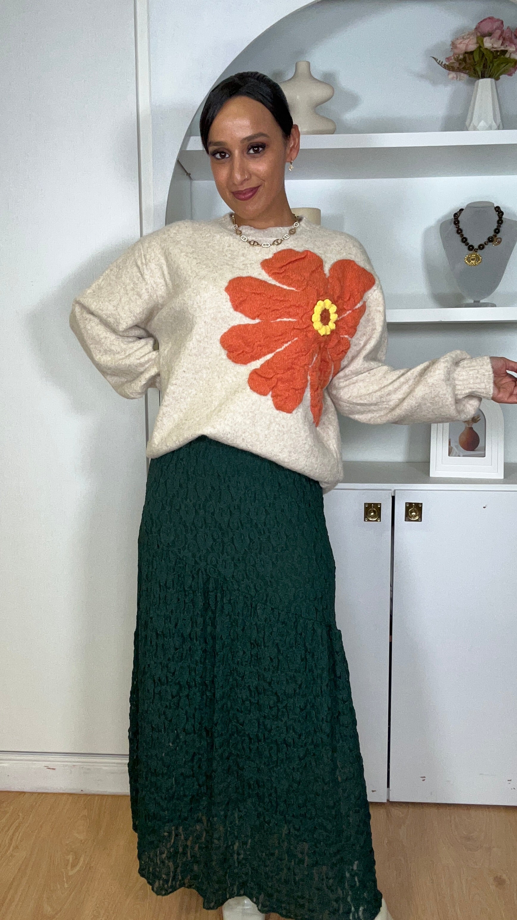 Saia Rendada Verde Esmeralda