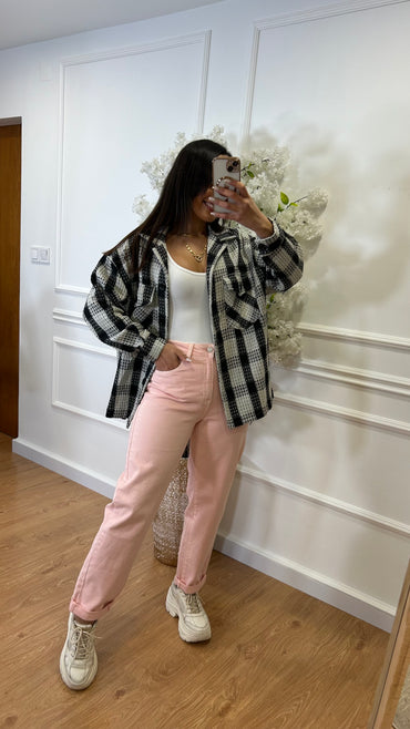 Sobrecamisa Preta e Branca