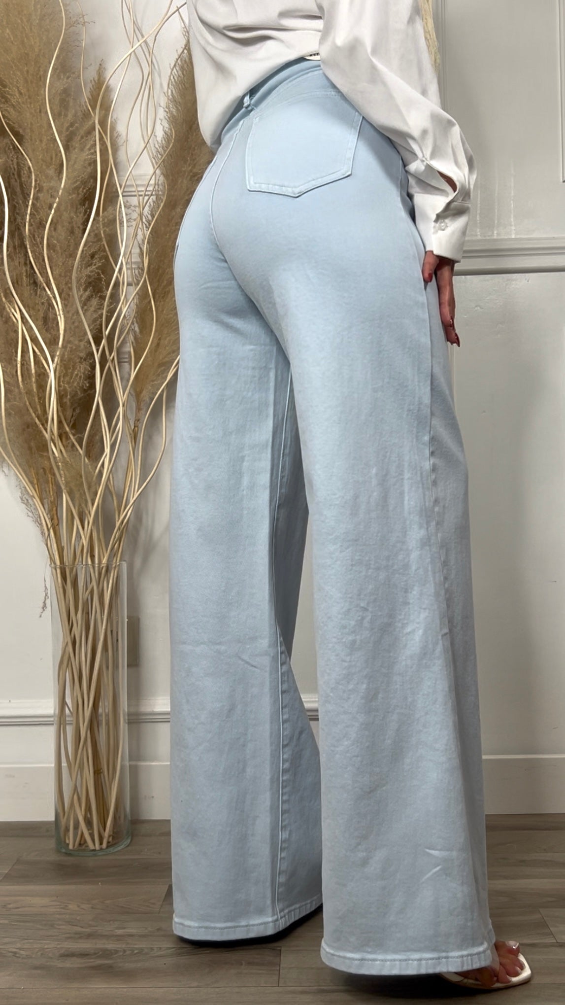 Calça de Ganga Wide Leg REDIAL azul bebé