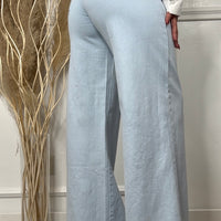 Calça de Ganga Wide Leg REDIAL azul bebé