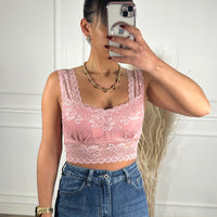 Bralette Rendada Rosa