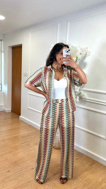 Conjunto camisa de Rede + Pantalona