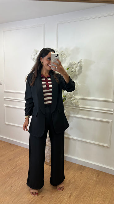 Blazer básico Preto