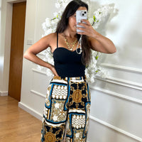 Pantalona Malha Fria com Padrao