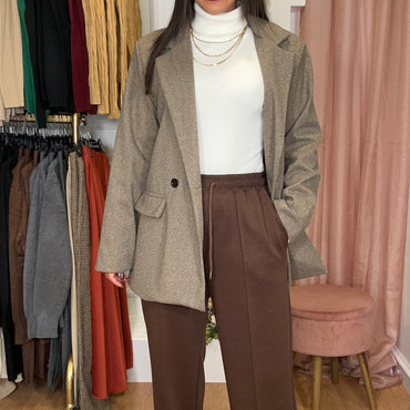 Calça de Fato de Treino Castanho