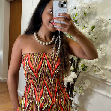 Macacao Zig Zag Estampado